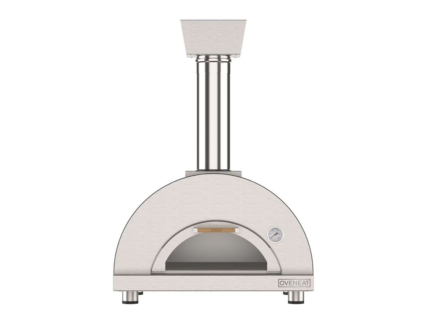 Oveneat WDD-1VG Charcoal Grey Wood Fired Single Pizza Oven with Drop-Down Glass Door Includes Brazier & Pizza Peel