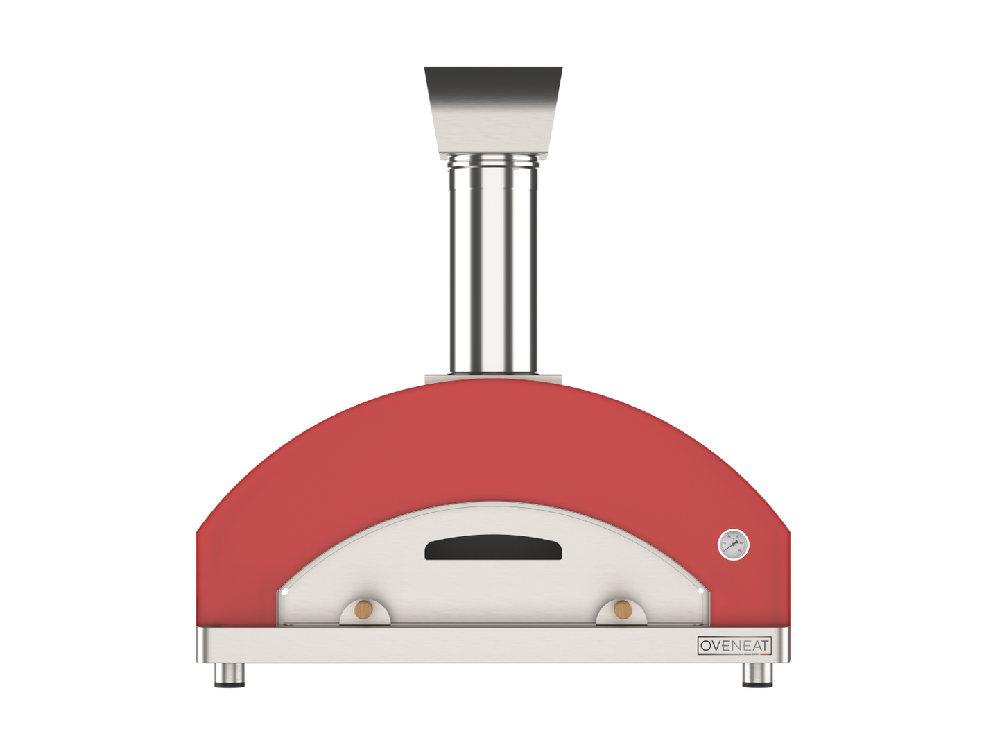 Oveneat WRX-5VR Red Wood Fired Pizza Oven for upto Five Pizzas with Stainless Steel Door includes Brazier & Pizza Peel