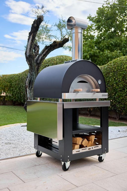 Oveneat GRX-5VR Red Gas Pizza Oven for upto Five Pizzas with Stainless Steel Door includes Pizza Peel