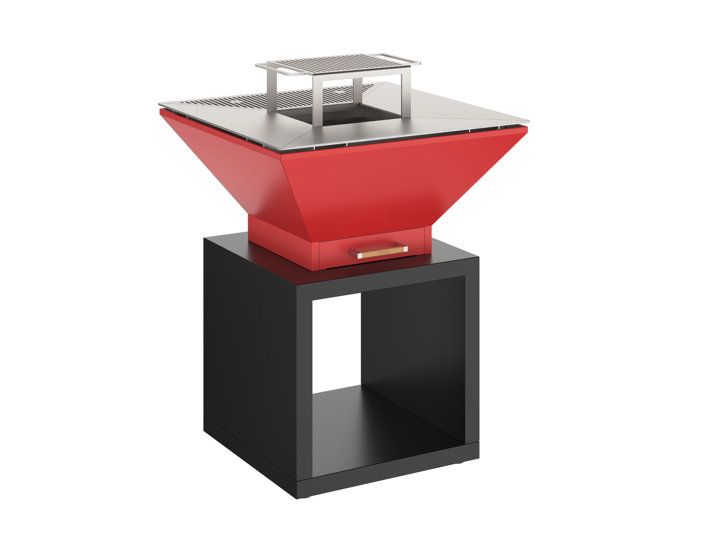 Oveneat OFP-WV-00000R BBQ Tower with wood storage includes cover,cooking grill & grilled plate