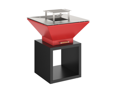 Oveneat OFP-WV-00000R BBQ Tower with wood storage includes cover,cooking grill & grilled plate