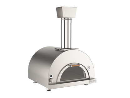Oveneat GDD-2X Stainless Steel Double gas oven with glass drop-down door includes pizza peel