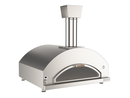 Oveneat GDD-5X Stainless Steel Gas Oven for upto Five Pizzas with Drop-down Glass Door includes Pizza Peel
