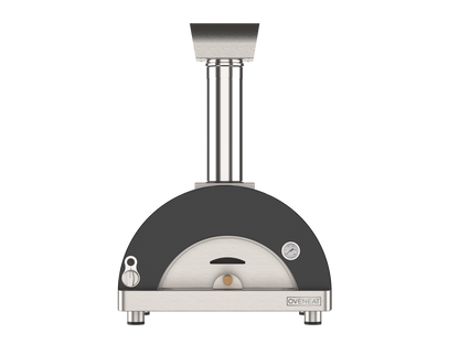 Oveneat GRX-1VG Charcoal Grey Gas Single Pizza Oven with Stainless Steel Door includes Pizza Peel