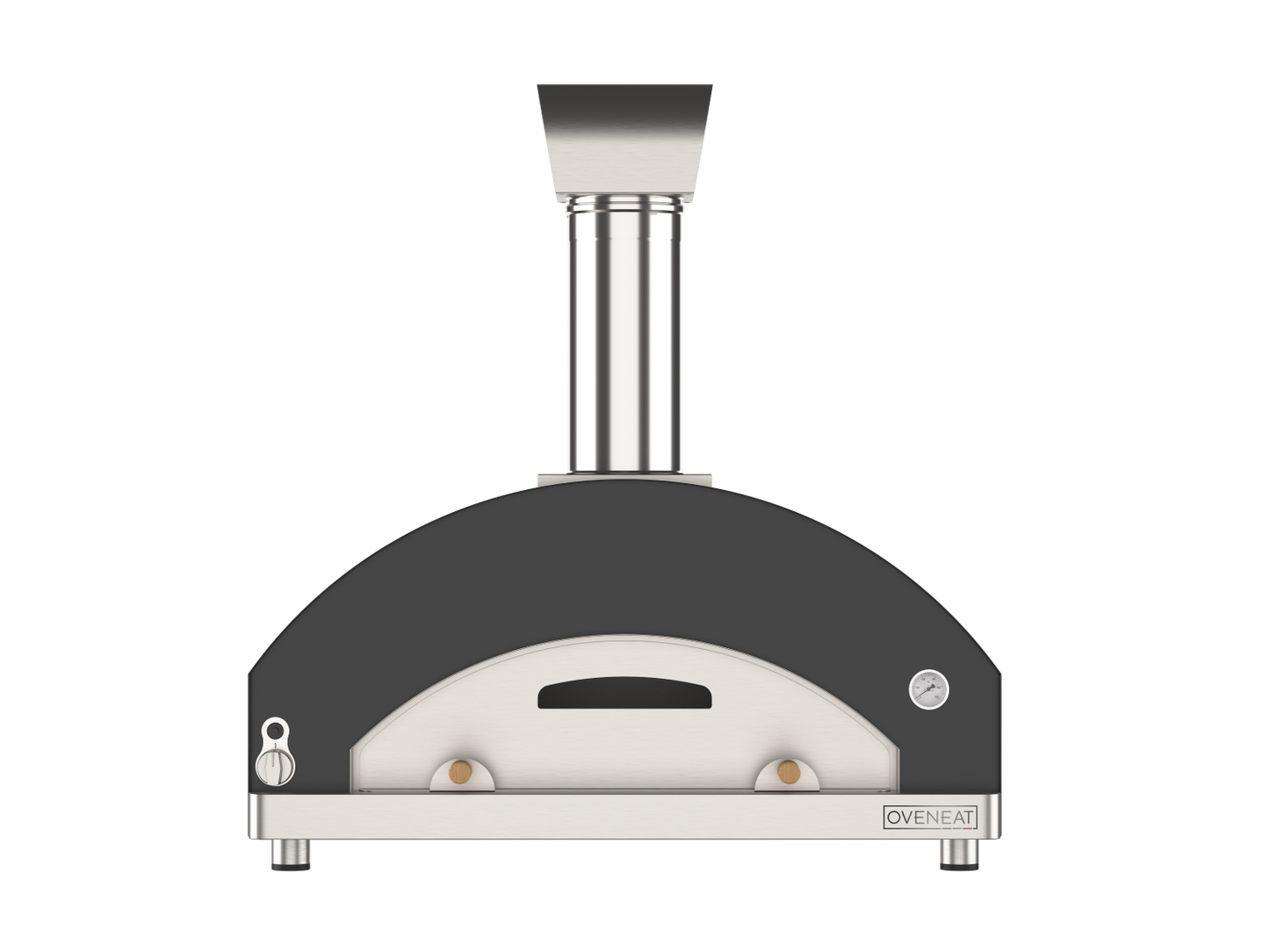 Oveneat GRX-5VG Charcoal Grey Gas Pizza Oven for upto Five Pizzas with Stainless Steel Door includes Pizza Peel