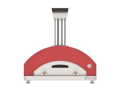 Oveneat WRX-5VR Red Wood Fired Pizza Oven for upto Five Pizzas with Stainless Steel Door includes Brazier & Pizza Peel